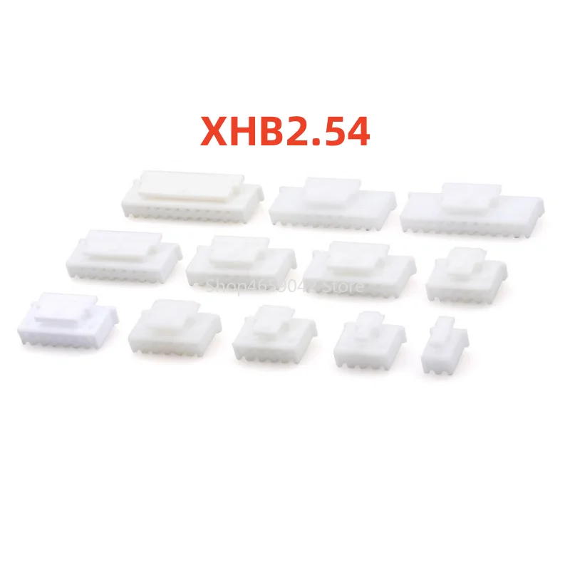 20Pcs XHB2.54 Connectors Male Plug Plastic Shell Housing with Buckle  2.54mm 2P 3 4 5 6 7 8 9 10PIN Insert Shell