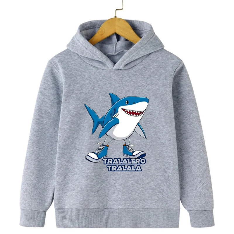 

Italian Brainrot Character Children's Hooded Sweatshirt Autumn and Winter Boys and Girls Warm Sweatshirt Funny Cartoon Kids Tops