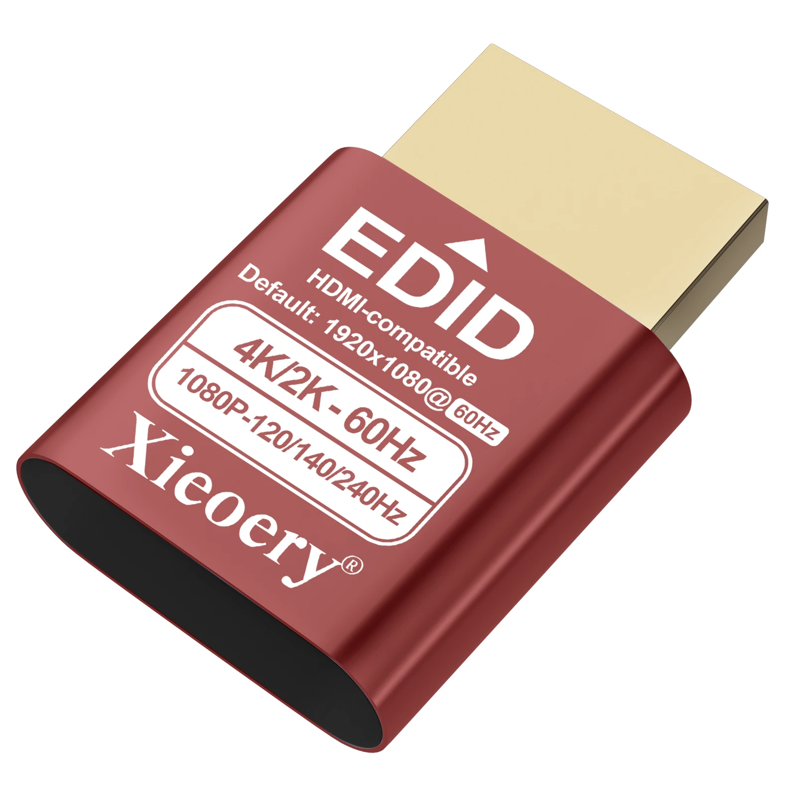 HDMI Dummy-Stecker 1080P 240Hz, 4K/2K EDID-Emulator für Headless-PCs, GPU-Server, Monitor-Simulator mit hoher Bildwiederholrate