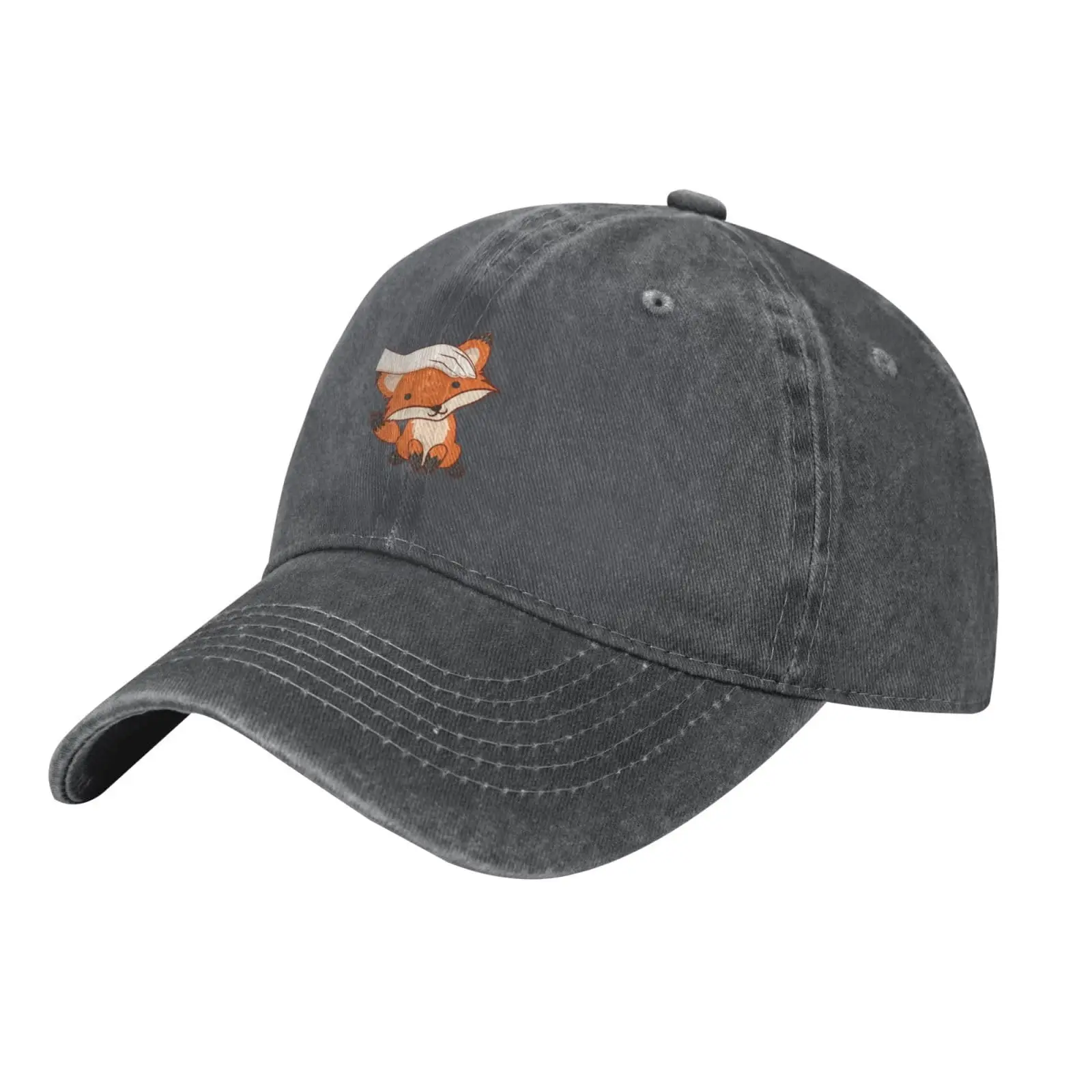 Touching The Fox's Head Baseball Cap for Men Women Vintage Trucker Hat Golf Hats Dad Hat