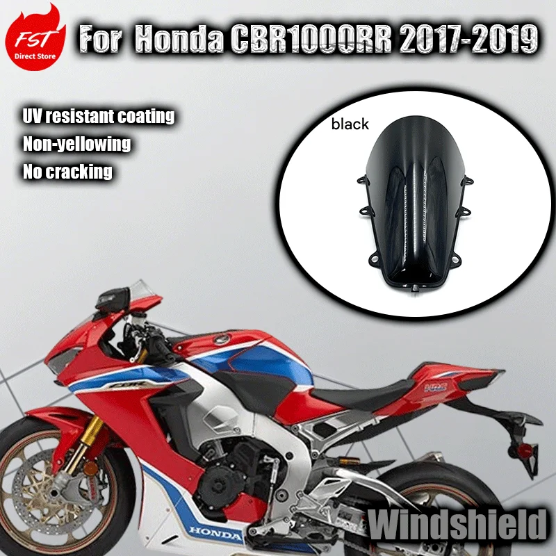 

For Honda CBR1000RR 2017-2019 Modified Racing Motorcycle Fairing Heightened Windshield Compatible Part for Enhanced Performance