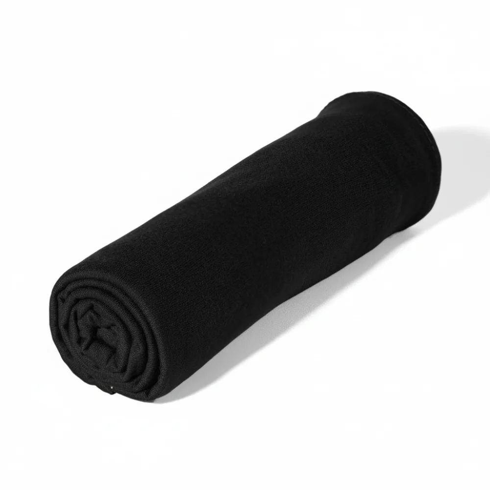 New Elastic Knitted Women Head Wrap Ultra Long Solid Color Hair Turban Breathable Stretchy Head Scarf Daily Casual