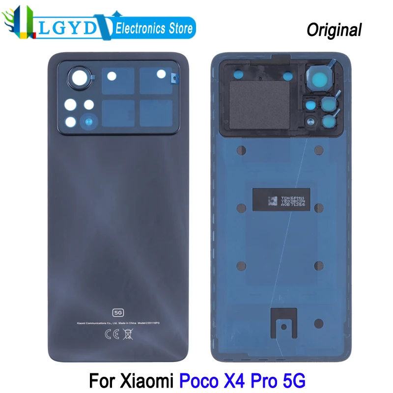

Задняя крышка аккумулятора для Xiaomi Poco X4 Pro, задняя крышка телефона, Запасная часть