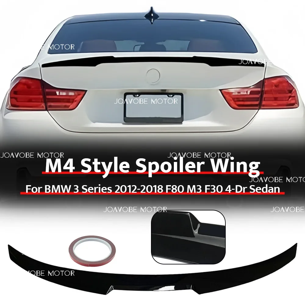 

Glossy Black M4 Style Rear Spoiler Wing For BMW 3 Series 2012-2018 F80 M3 F30 4-Door Sedan