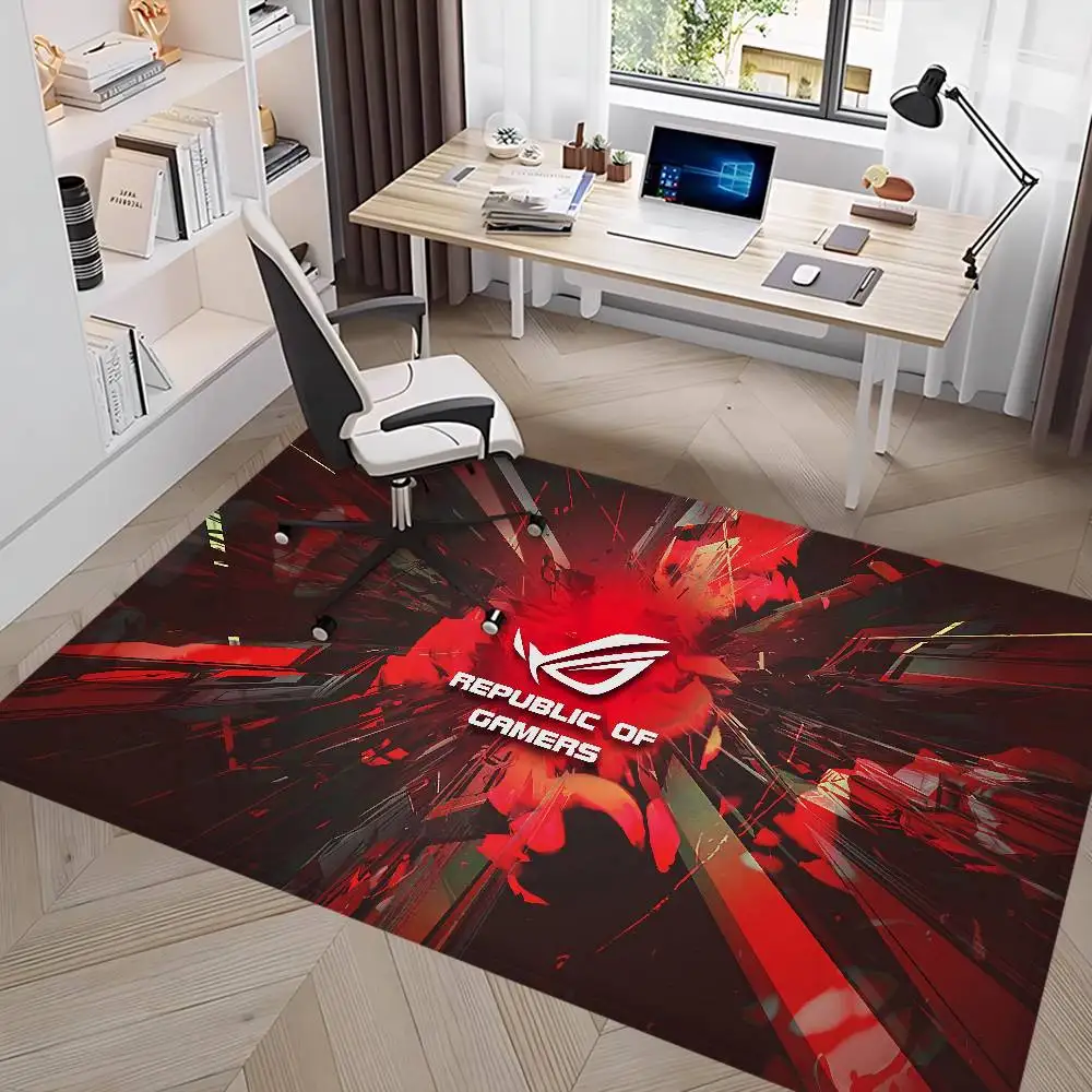 Fashion A-ASUS ROG Floor Mat Rectangle Anti-slip Home Soft Badmat Front Door Indoor Outdoor Mat Welcome Doormat
