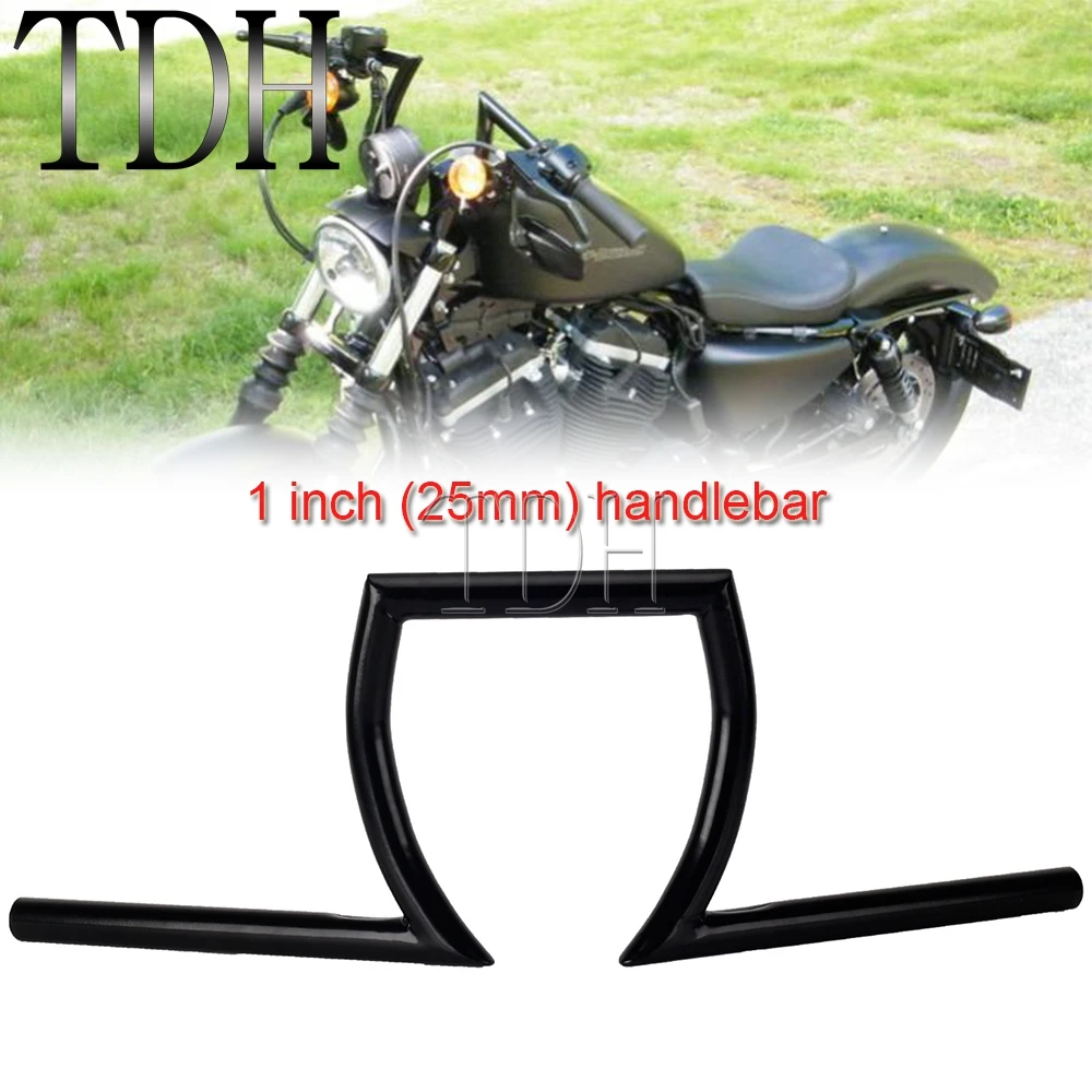 

Motorcycle Drag 1'' 25mm Z-bar Ape Hanger Handlebar For Harley Dyna Touring Electra Glide Fatboy Iron 883 XL 1200 Honda Suzuki