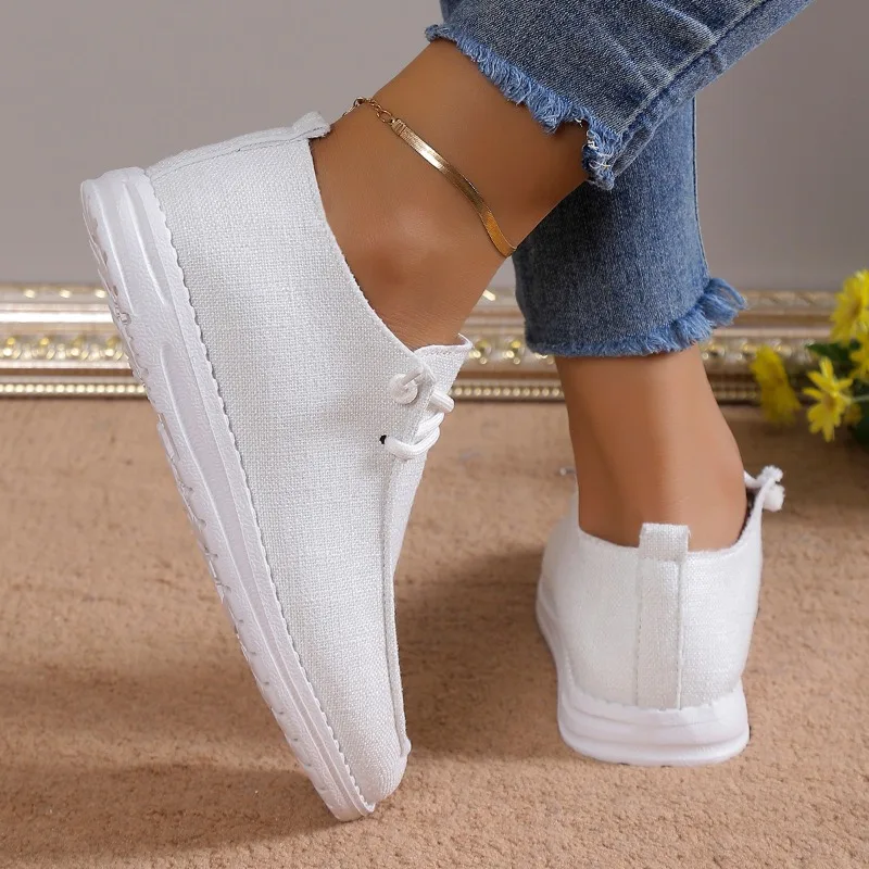 Women Canvas Shoes Summer Fashion Breathable Flat Shoes Casual Loafers Sneakers Women Walking Sports Shoes