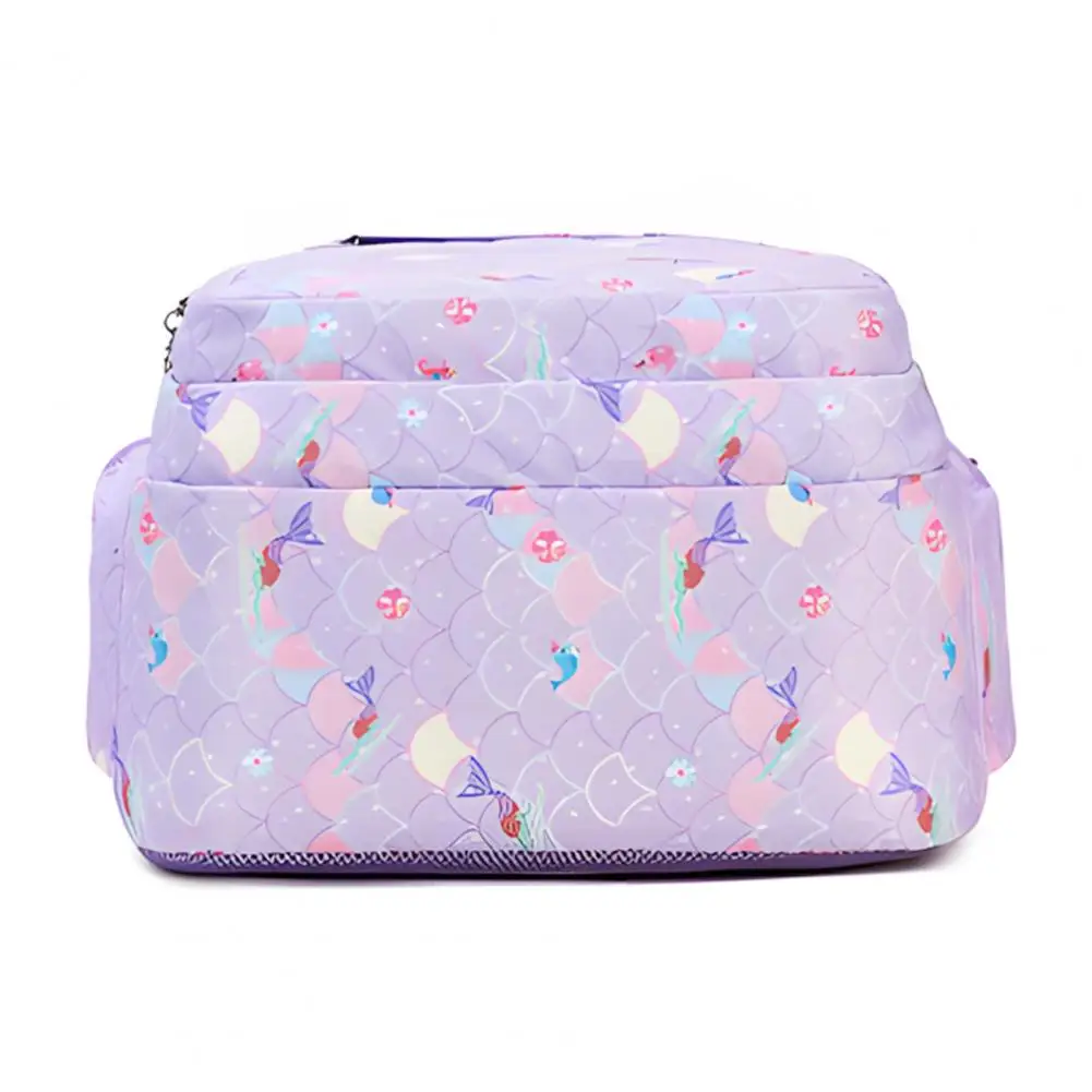 Girls Backpack with Side Pockets Girls Insulated Lunch Bag Mermaid Print School Bag Set with Insulated Lunch Box for Teens