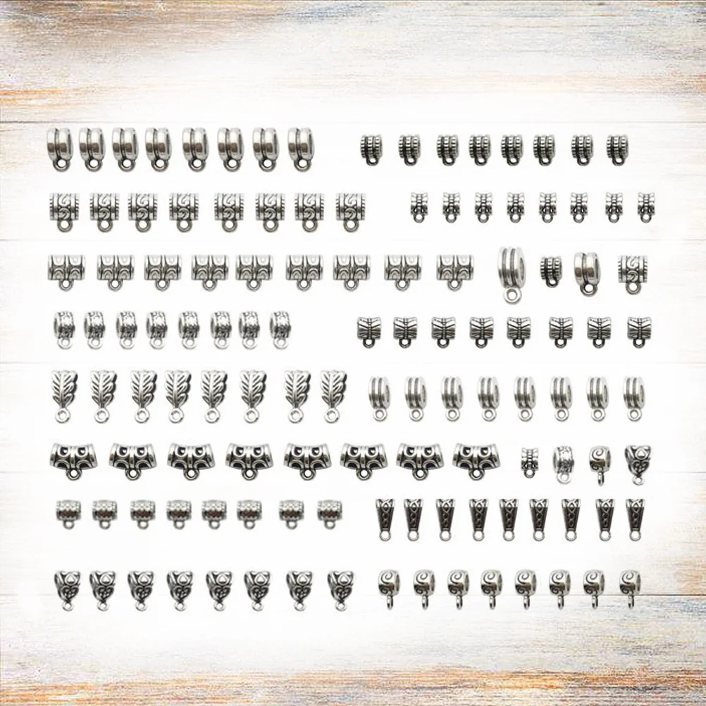

120Pcs Tibetan Silver Alloy Pendants Spacer Beads Mix DIY Jewelry Making Craft Supplies for Bracelet Necklace Party Decoration