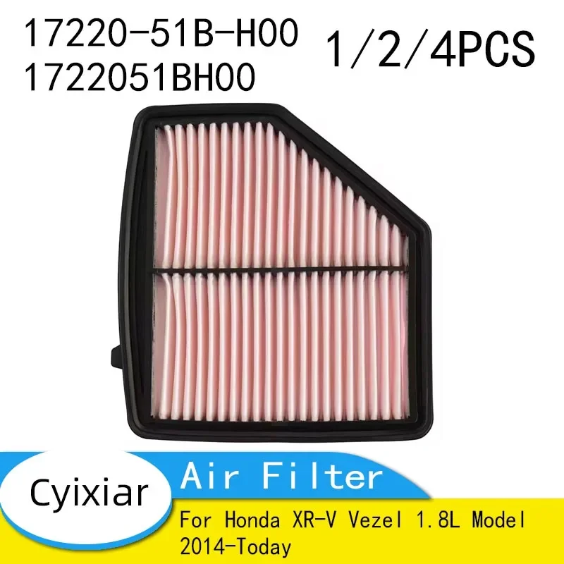 Air Filter Cabin Filter for Honda XR-V Vezel 1.8L Model 2014-Today Car Accessoris Filter 17220-51B-H00 1722051BH00