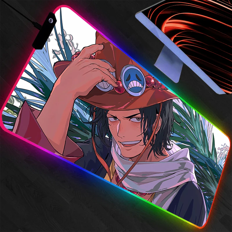 

Mouse Padone Piece RGB Backlight Gaming Accessories Carpet Gamer PC Computer Keyboard Desk Mat LED Mausepad