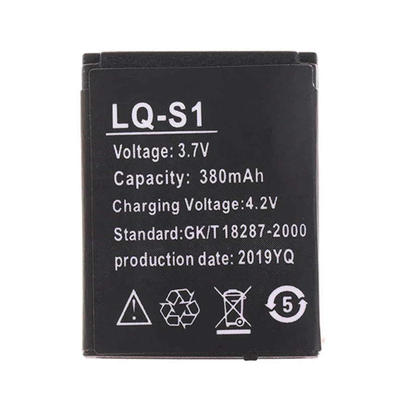 1Pcs LQ-S1 3.7V 380Mah Oplaadbare Li-Ion Polymeer Batterij Voor Slimme Horloge AB-S1 Dj-09 DZ09 Gjd HKS-S1 FYM-M9 SCX-M9