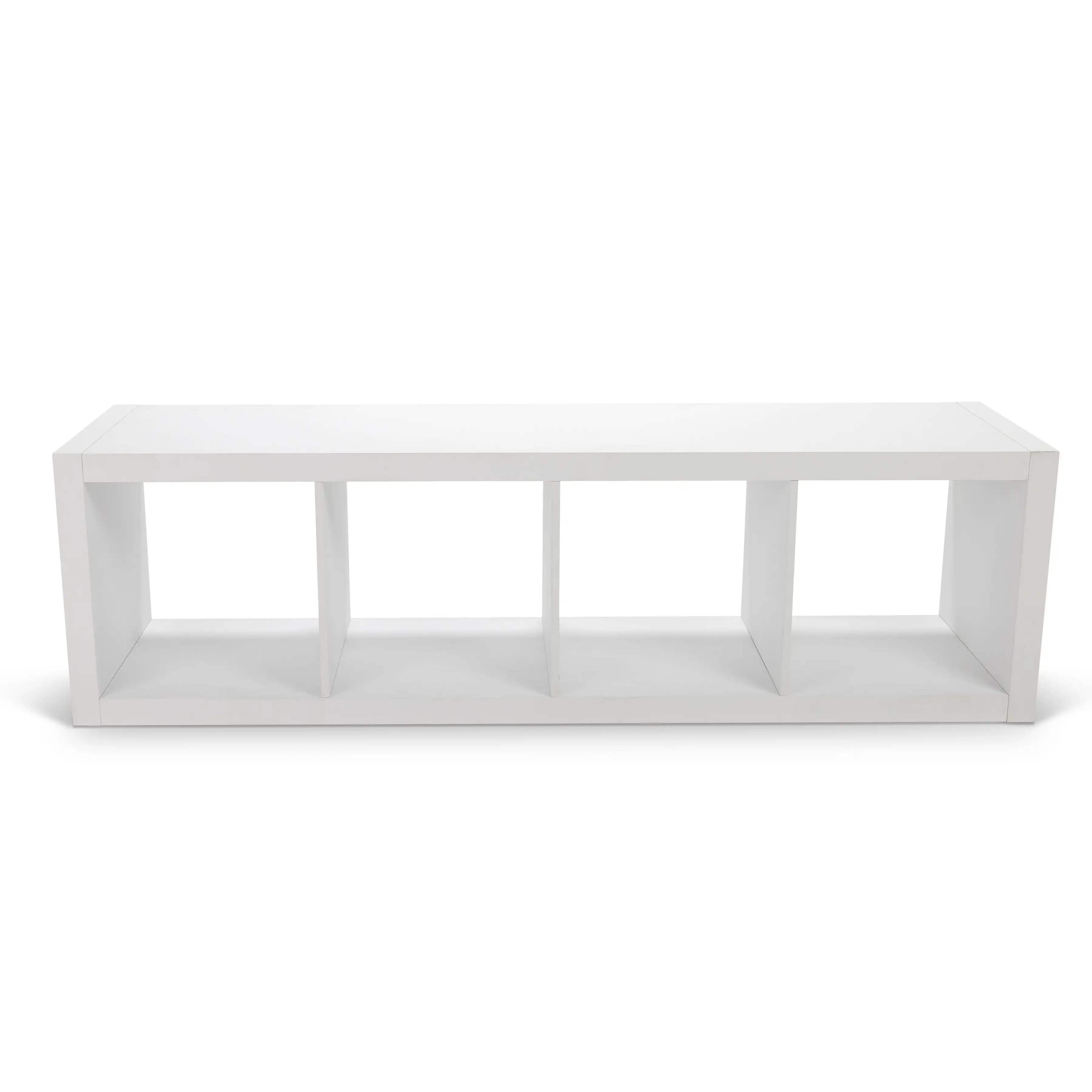 4-Cube Vertical Storage Organizer, White Texture