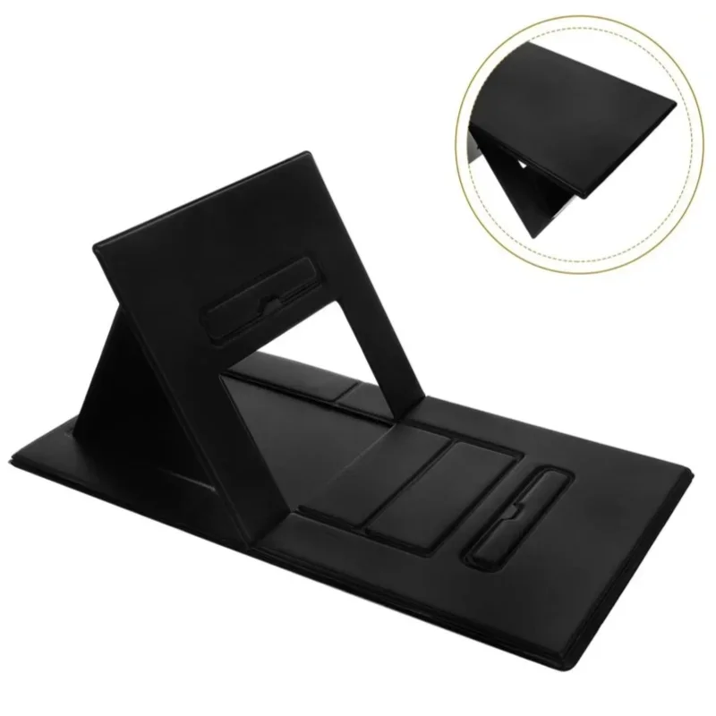 Easy to Use Carry PC Desk Portable Notebook Notepad Stand Computer Laptop Bracket Pad Holder Folding PU Table Reading Writing