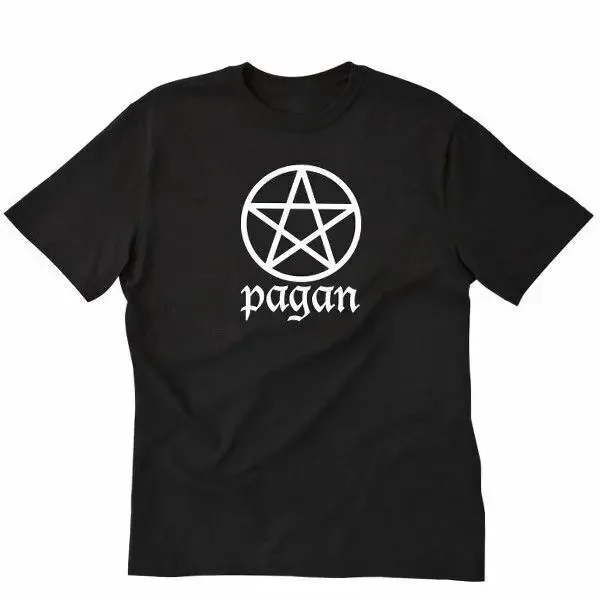 Pagan T-shirt Wicca Wiccan Witch Pentagram Nature Short Sleeve Tee Shirt