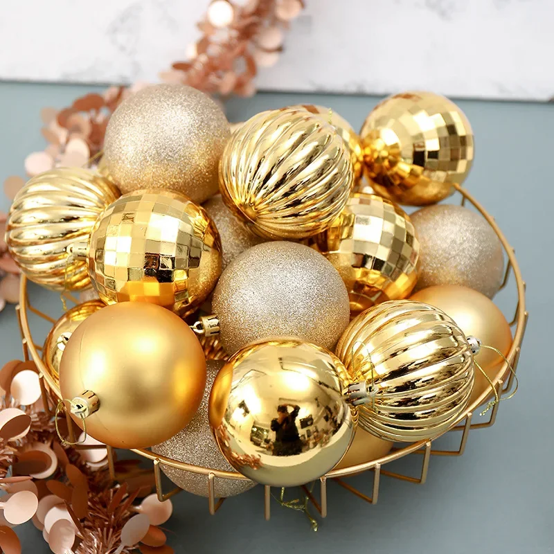 4CM Christmas Ball Box Set Available Lightweight Holiday Christmas Tree Ornament Decorations Christmas Decorations 34PCS/Box