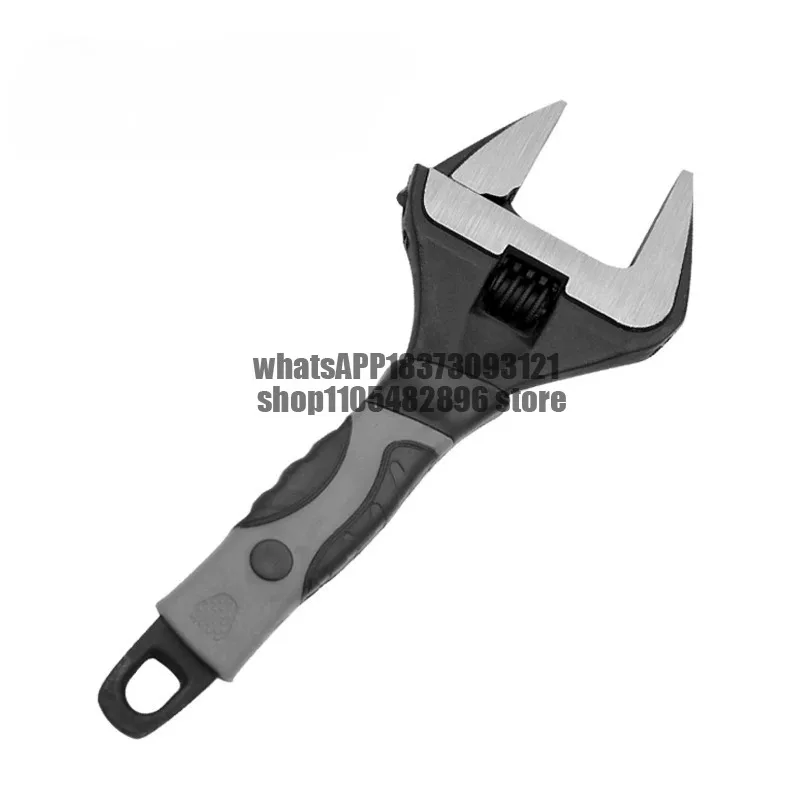 Ultra-thin movable wrench large opening plumbing special live mouth short handle wrench
