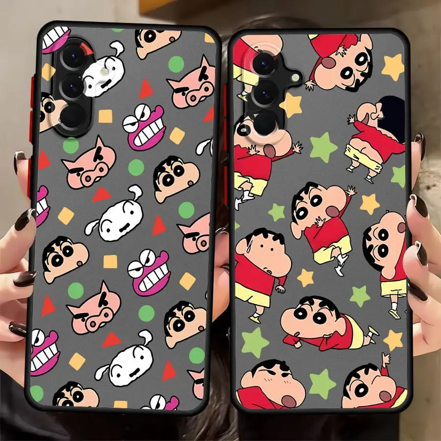 C-CrayonS S-ShinChanS Cute Case for Samsung Galaxy A53 A34 A36 A56 A55 A14 A23 A52S A72 A16 A15 A54 A73 A33 A17 A52 A35 Phone