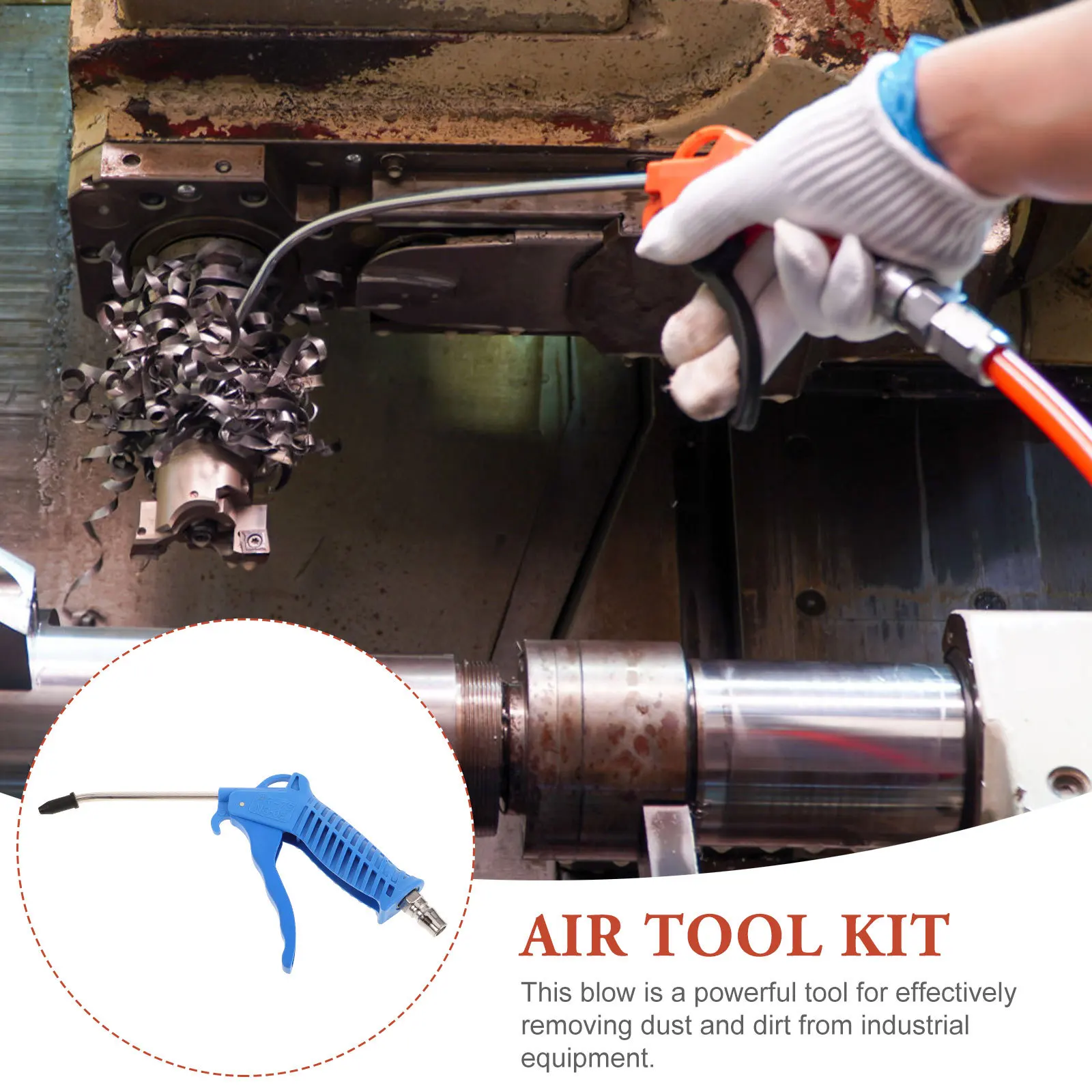 

Air Blows Duster Set with Metal Nozzle Pneumatic Dust Blowing Rod for Workshop Garage Machinery Cleaning Air Compressor Tools