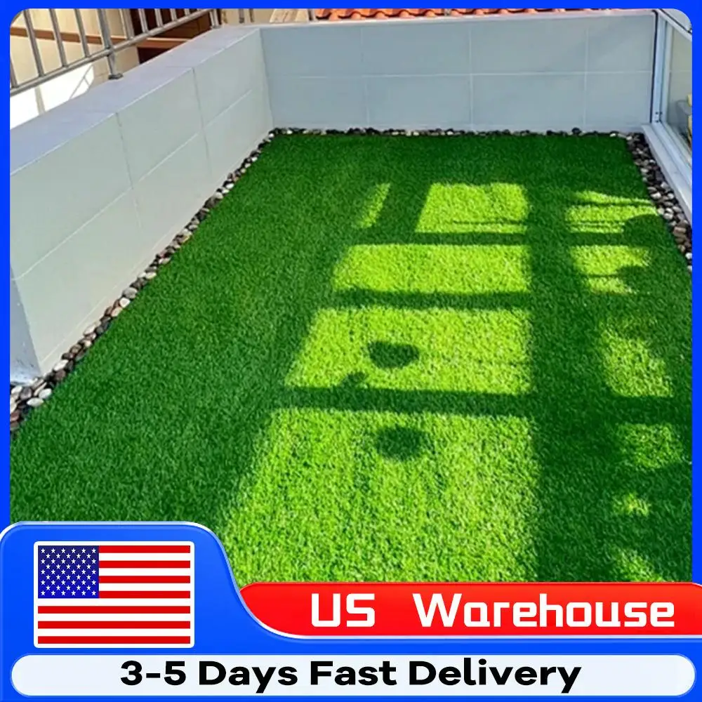

10 Pcs 12 Inchx12 Inch Square Artificial Grass Mat Green Interlocking Grass Flooring Tiles Turf Mat Grass Rug for Indoor Outdoor