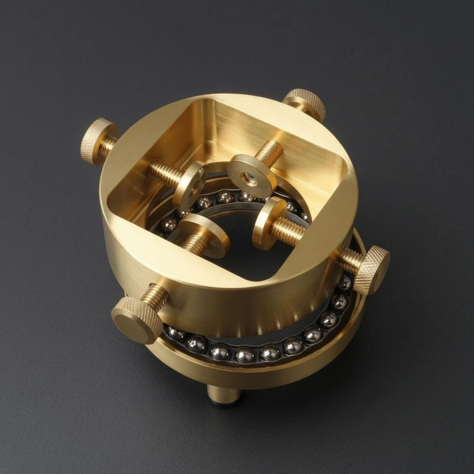 Brass Engraving Fixture Knurled Knobs Four-Axis Fixture Seal Holder Threaded Screws Stone Holder Gold-Toned