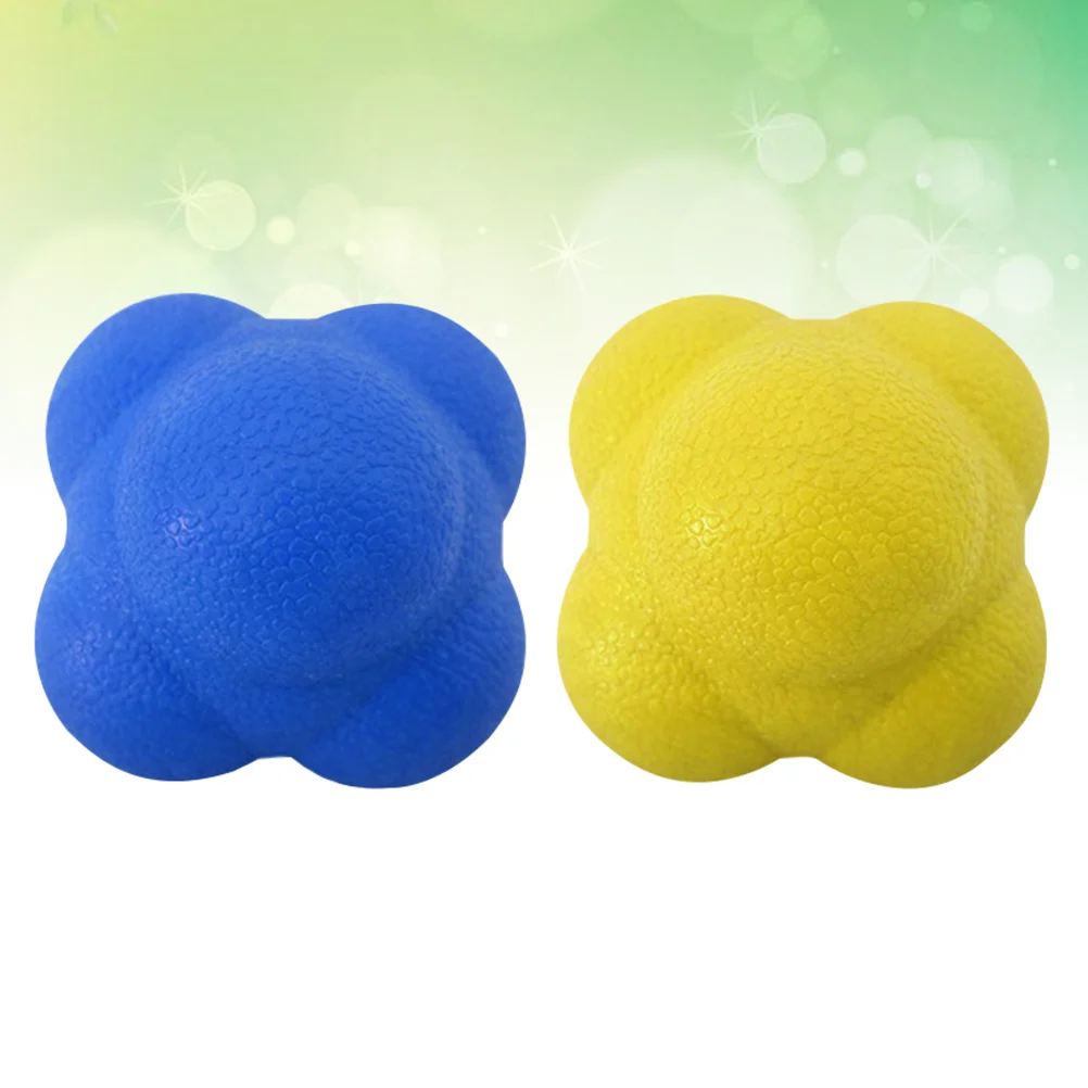 2pcs Agility Reaction Reflex Ball Bouncing Ball Reaction Training Ball Exercise Fitness Ball (Random Color)