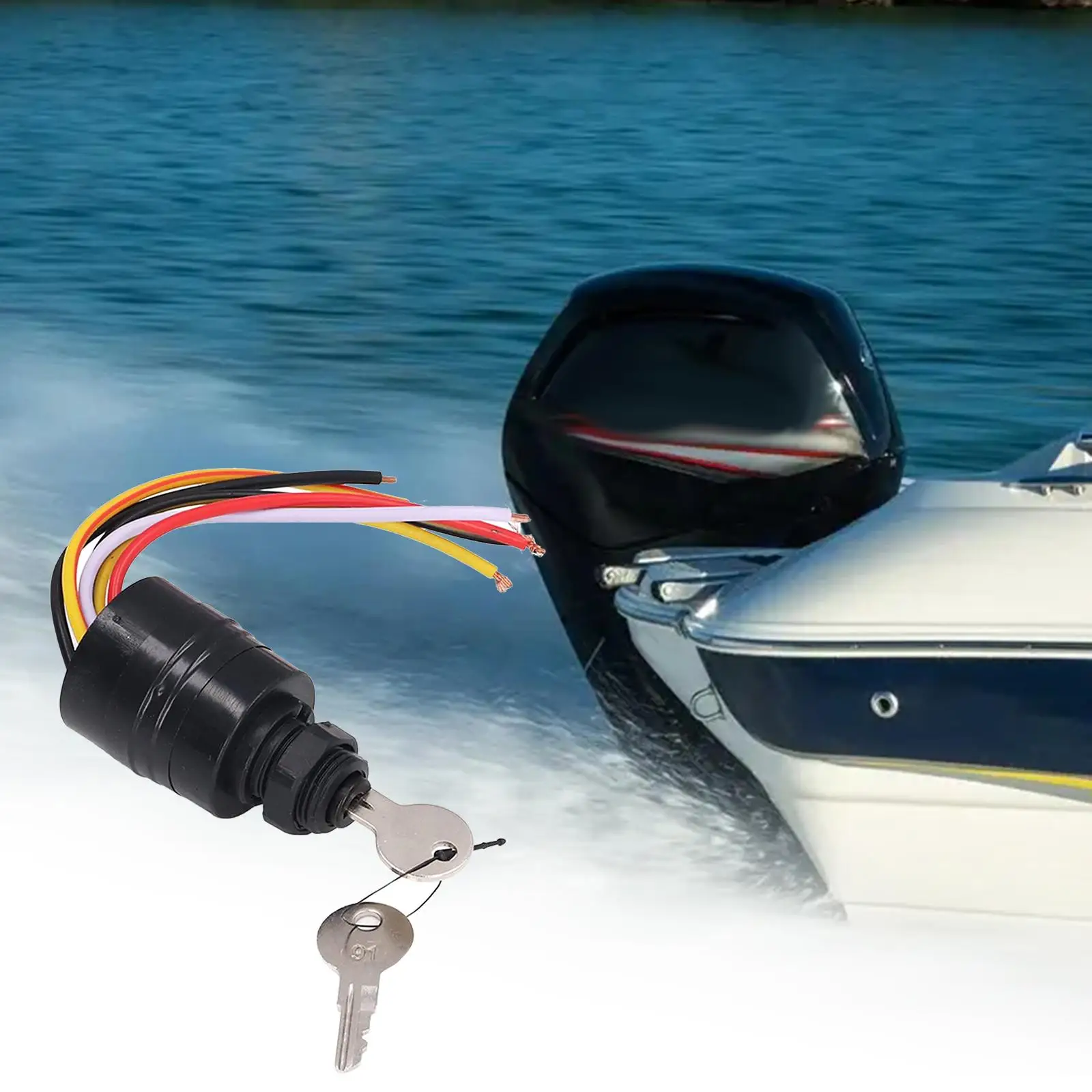 Boat Ignition Switch with Key Push Choke Ignition 6 Wire 17009A2 for Mercury Outboard Durable Replacement Premium Accessory