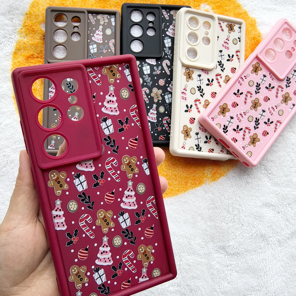 Merry Christmas Cute Print Phone Case for Samsung Galaxy S25 Plus S24 S23 S22 S21 Ultra S24FE Soft TPU New Year Cover Xmas Gifts image 6