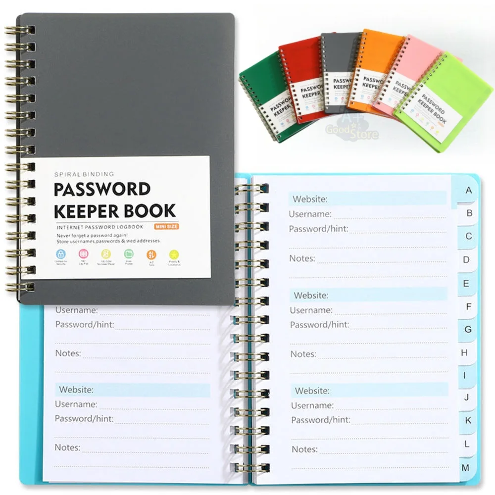 1pc Password Storage Book Letter Password Log And Organizer A6 Personalized Password Log Password Book With Letter Index Label