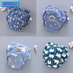 6 schicht Wasserdicht Wiederverwendbare Baumwolle Baby Training Hosen Infant Shorts Unterwäsche Tuch Baby Windel Windeln Höschen Windel Ändern