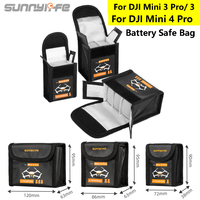 Sunnylife Drone LiPo Battery Storage Bag for DJI Mini 3 Pro Explosion-proof Safe Bag Lithium Battery Case for DJI Mini 4 Pro