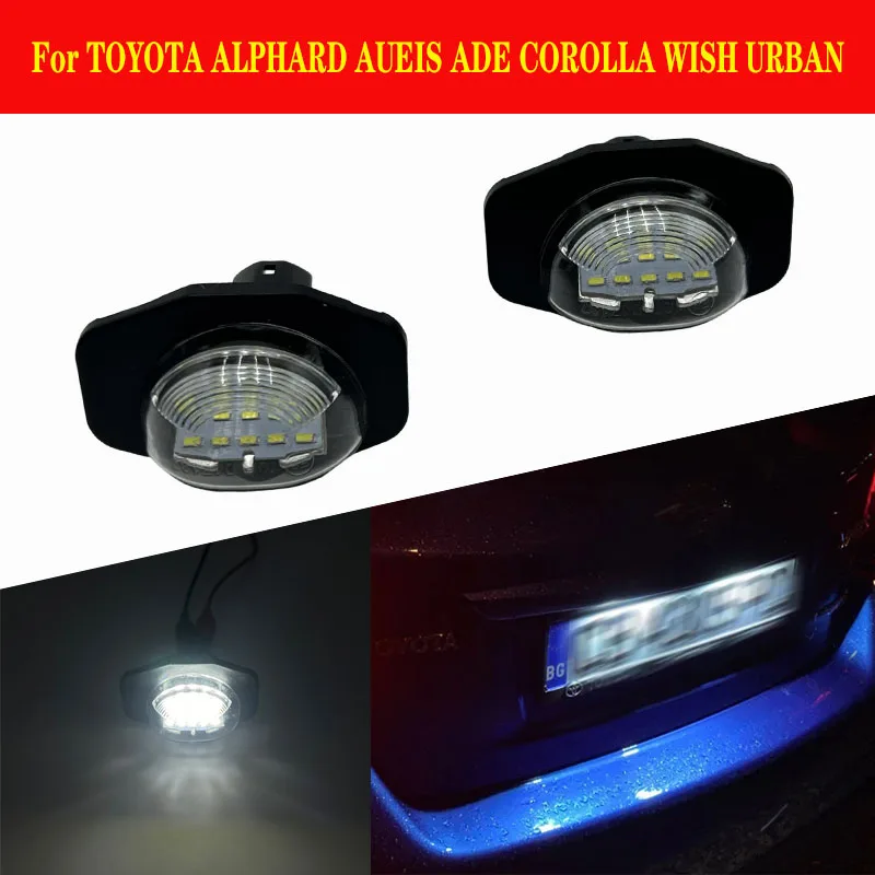 

Для Toyota Alphard Vellfire GGH20 2008-2014 освещение номерного знака автомобиля авто номерная рамка лампа светодиодные аксессуары
