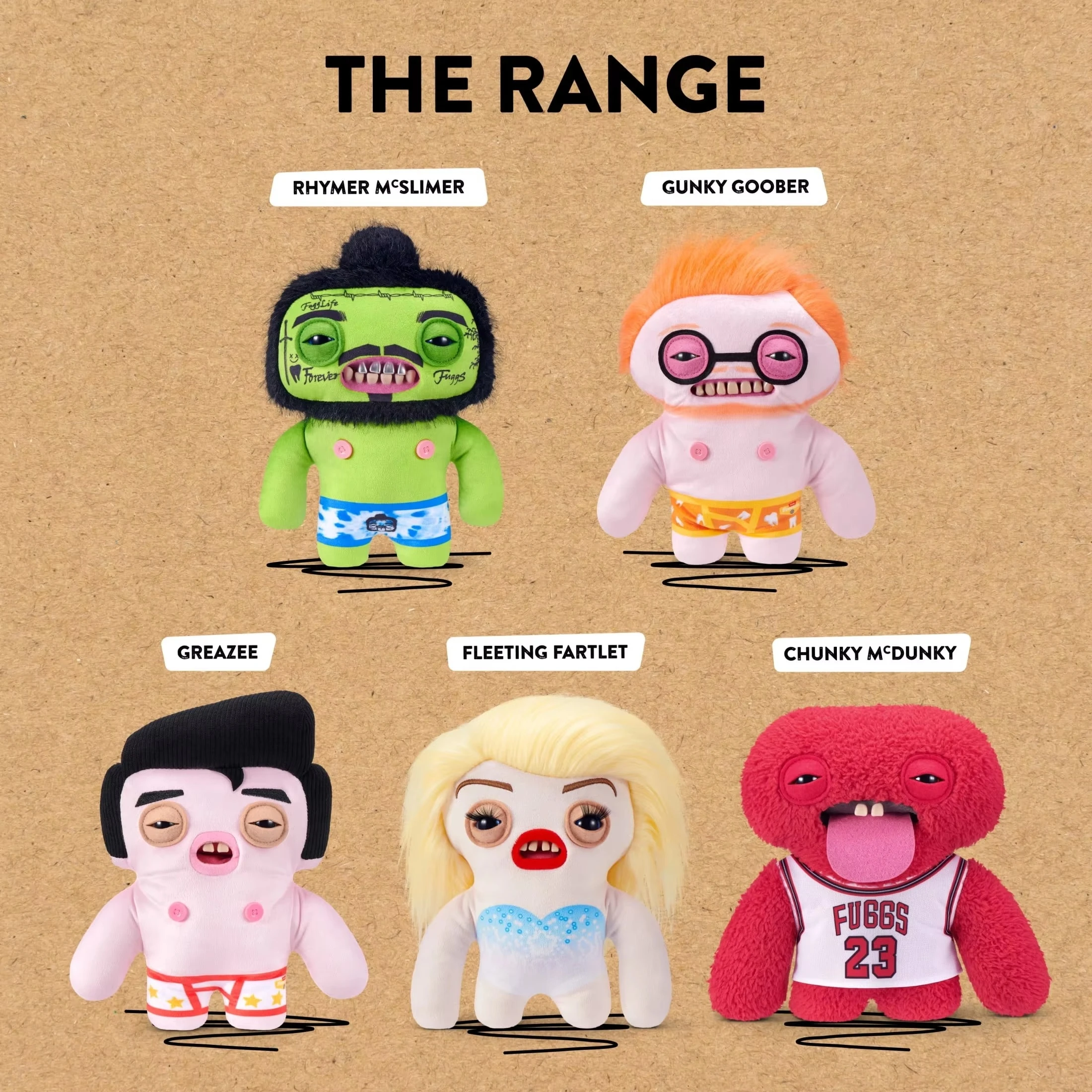 Fuggler Funny Ugly Monster Plush Toy Soft Stuffed Doll Kawaii Teeth Monster Collectible Figure Kids Birthday Gift Home Decor