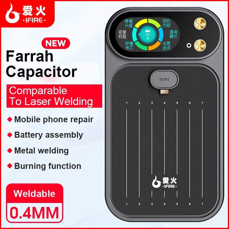 iFire MF2 Portable Spot Welder For Transplanted Cell Battery Assembly Metal Welding Double Pulse Welding Repair Tools