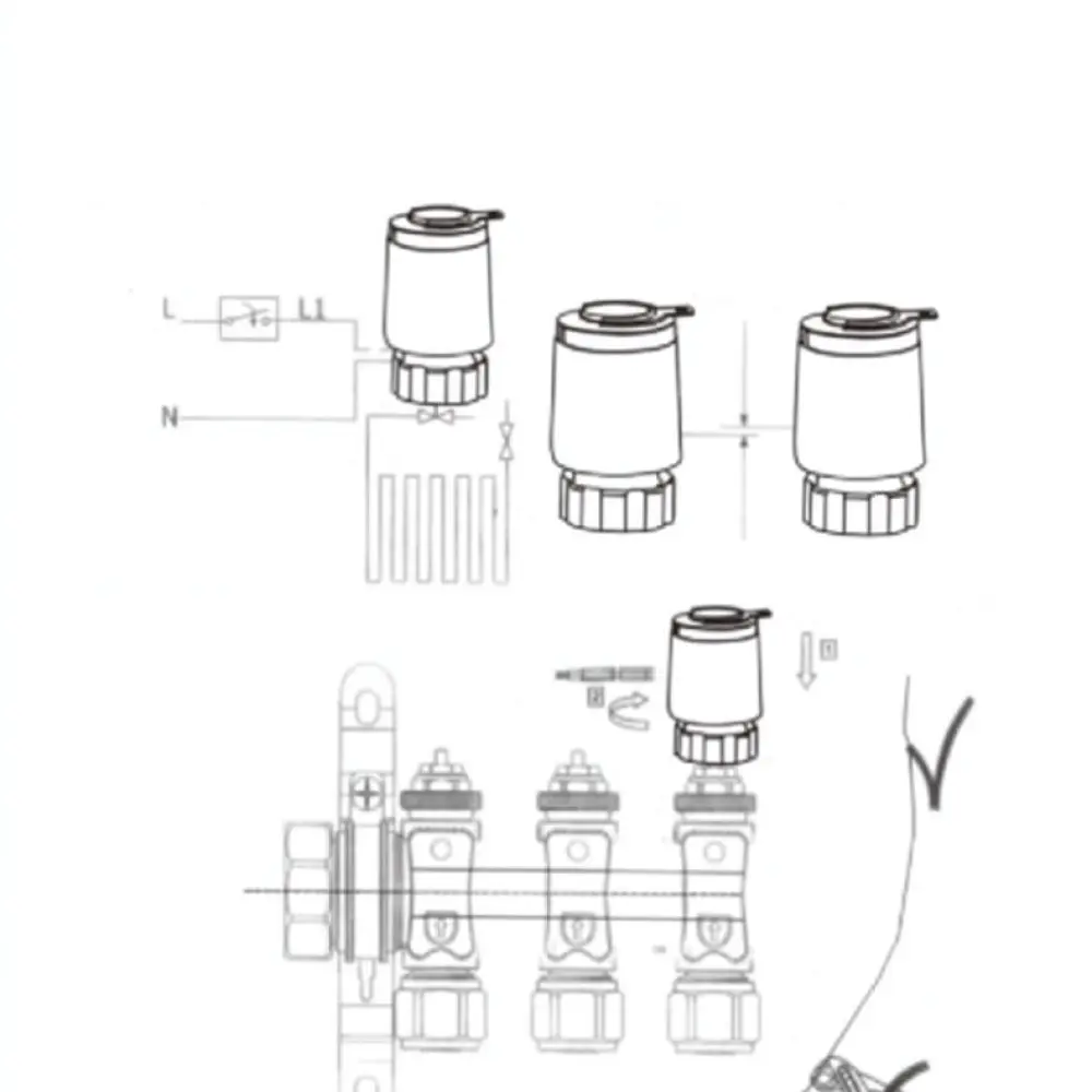 For For Junjie Electric Thermal Actuator Smart Heating Control Valve M30 1 5 Water Manifold Room Thermostat System Accessory