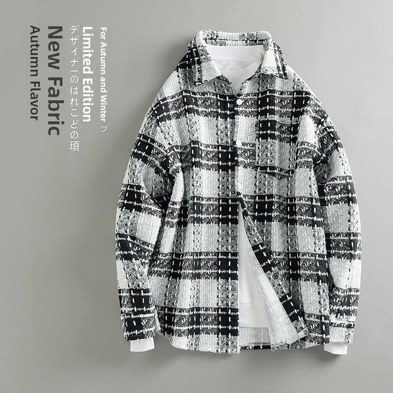 

Young Faion Men's Jaet Spring Autumn Seasonal New Sle Loose Fit Anti-Wrinkle Proced Button Decorated y Clothing