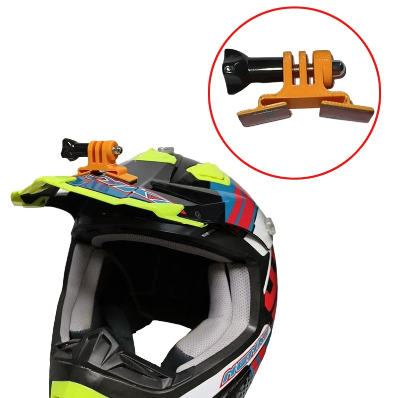 For GoPro/DJI Osmo Action Camera Mount Off-Road/MTB Helmet Peak Fixing Base Motorcycle POV Cycling Video Recording Accessories