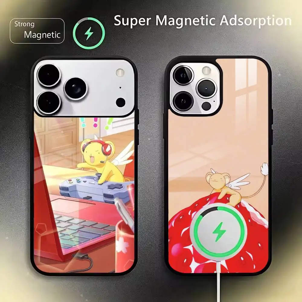 

Cardcaptor Sakura Clear Card-C ERBERUS Phone Case For IPhone17 16 15 14 13 12 Pro Max 16/15/14Plus Wireless Charger Cover Funda