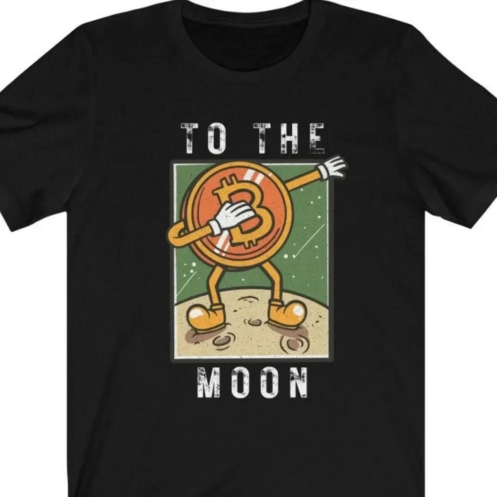 To The Moon Bitcoin T Shirt 100 Cotton Adult For Crypto Fans
