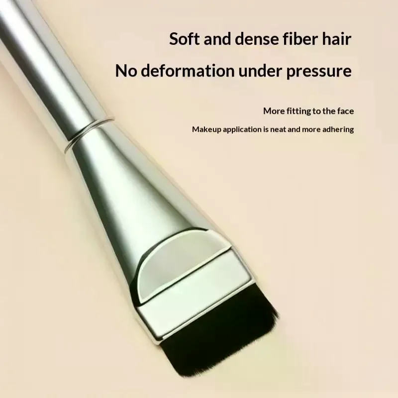 /Kuz/3Pcs/set One-character Foundation Brush Ultra Thin Foundation Brush Makeup Flat Face Brush Cosmetic Puff Makeup T