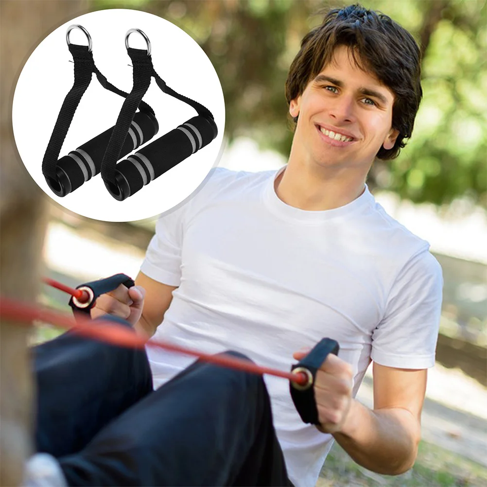 

2Pairs Practical Workout Handle Cable Machine Attachment Durable Muscle Training Equipment for Fitness Enthusiasts