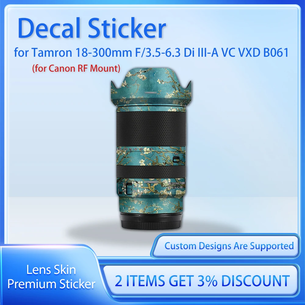 

Для Tamron 18-300F3.5-6.3B061 наклейка на кожу объектива, пленка на кожу, покрытая 18 300 наклейка, защитная пленка для крепления Canon RF