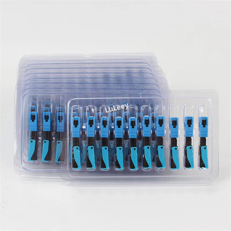 100pcs Accelerated Connector for Optical Fiber FTTH Optical Cable SC UPC Fiber Cold Connector Fiber Fast Connector Pre-Buried T1