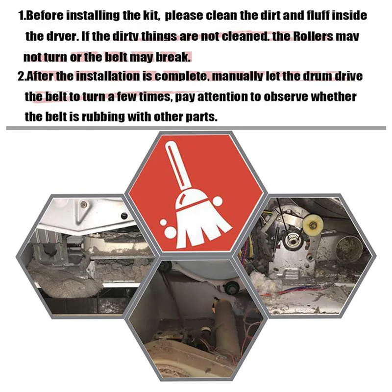 

Комплект роликов ремня сушилки ABAH-6X для Whirlpool Kenmore WPW10314173 W10314171 4392065 WP4392065 691366 341241 349241T