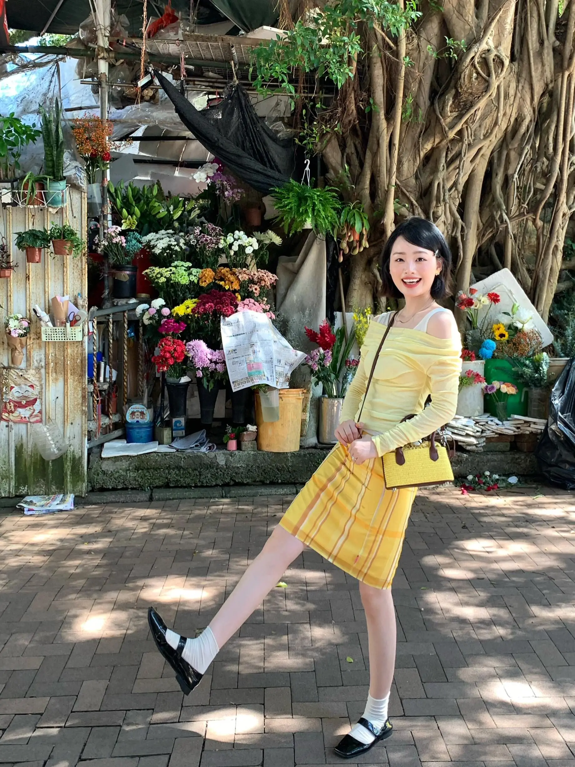 Retro American Lemon Yellow Plaid Half Skirt Women's Spring Autumn New Double Layer Lyocell Straight Tube One Step Skirt