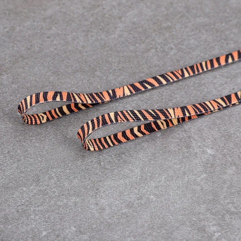 Classic Animal Patten Print Shoelace Creative Unisex Sneakers Canvas Shoe Lace Flat Leopard Zebra Tiger Snake Shoelaces Strings
