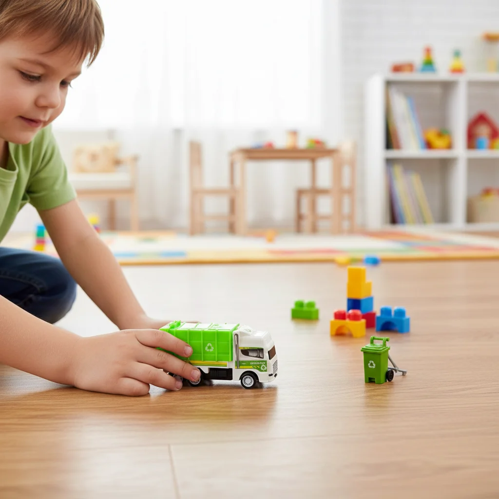 4Pcs Mini Inertial Pull Back Engineering Car Set Friction Powered Toy Vehicles Dump Truck Crane for Toddlers Boys Girls Gift