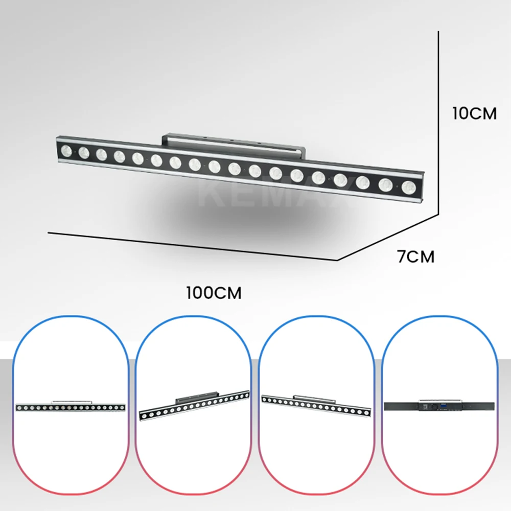 Luz de pared de 18LED, 120W, RGBW, Fiesta Disco, luces de barra estroboscópicas, equipo de escenario para DJ, concierto, boda, teatro, decoración de Navidad