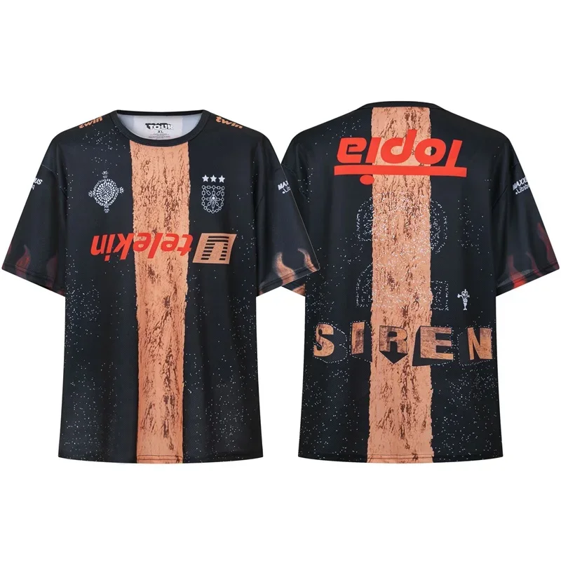 Round Neck Mesh Cactus Jack Football Jersey Men Women Hip Hop Printing Oversized T Shirt