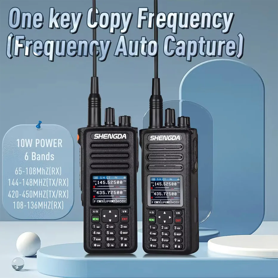 SD-DP4801 Walkie-Talkie Conectividad de 4 bandas Pantalla a color Gran capacidad de batería Admite UHF/VHF